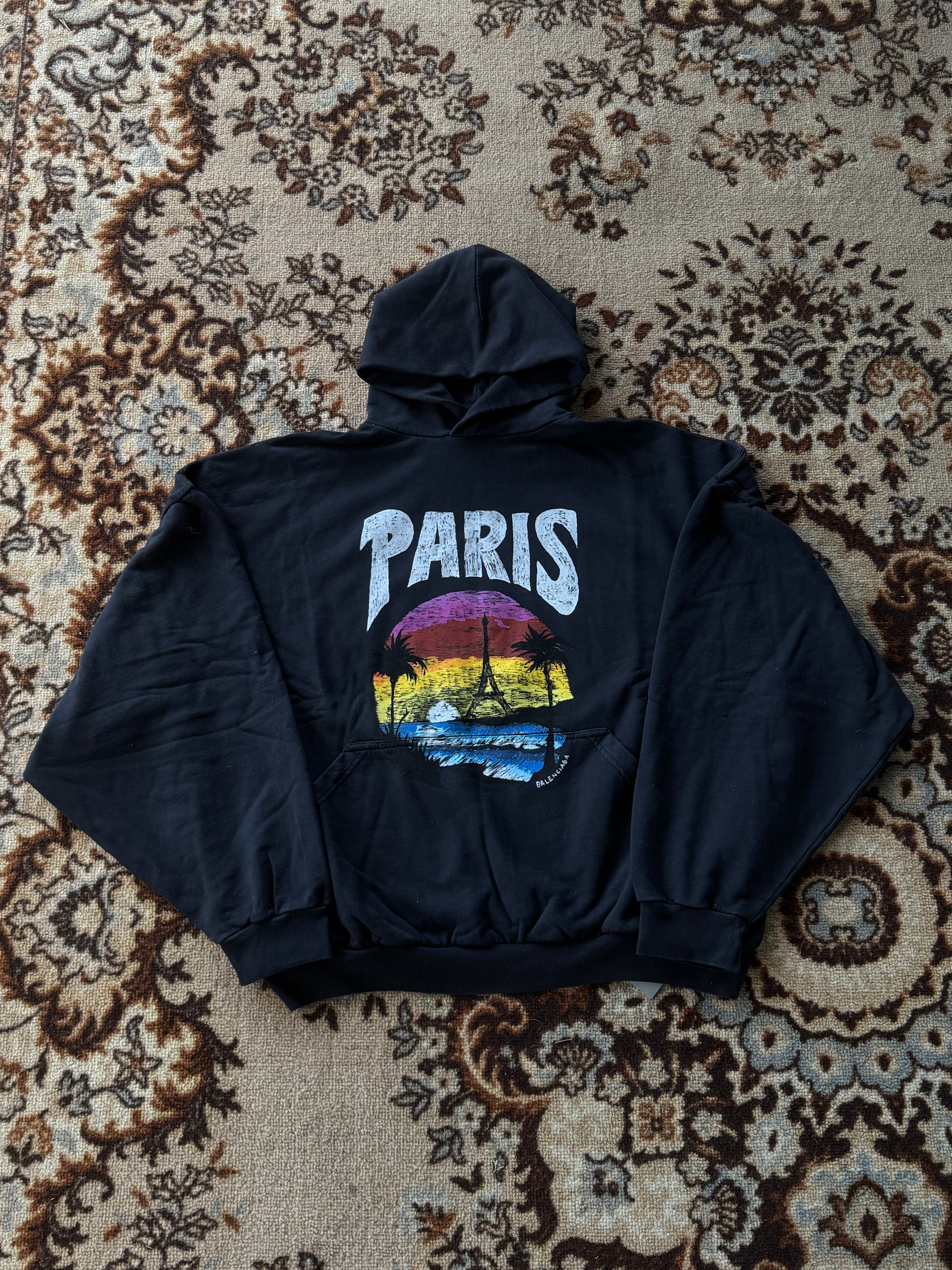 BALENCIAGA PARIS HOODIE パーカー(期間限定セール) Balenciaga Paris Tropical hoodie – Dasneakerbeast