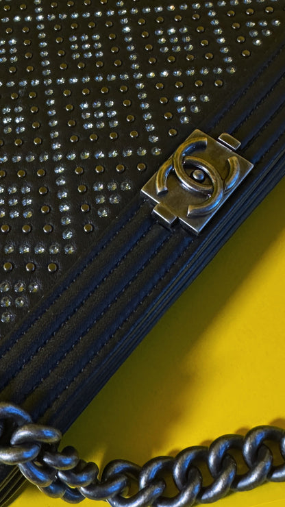 Chanel Crystal Studded Quilted Flap