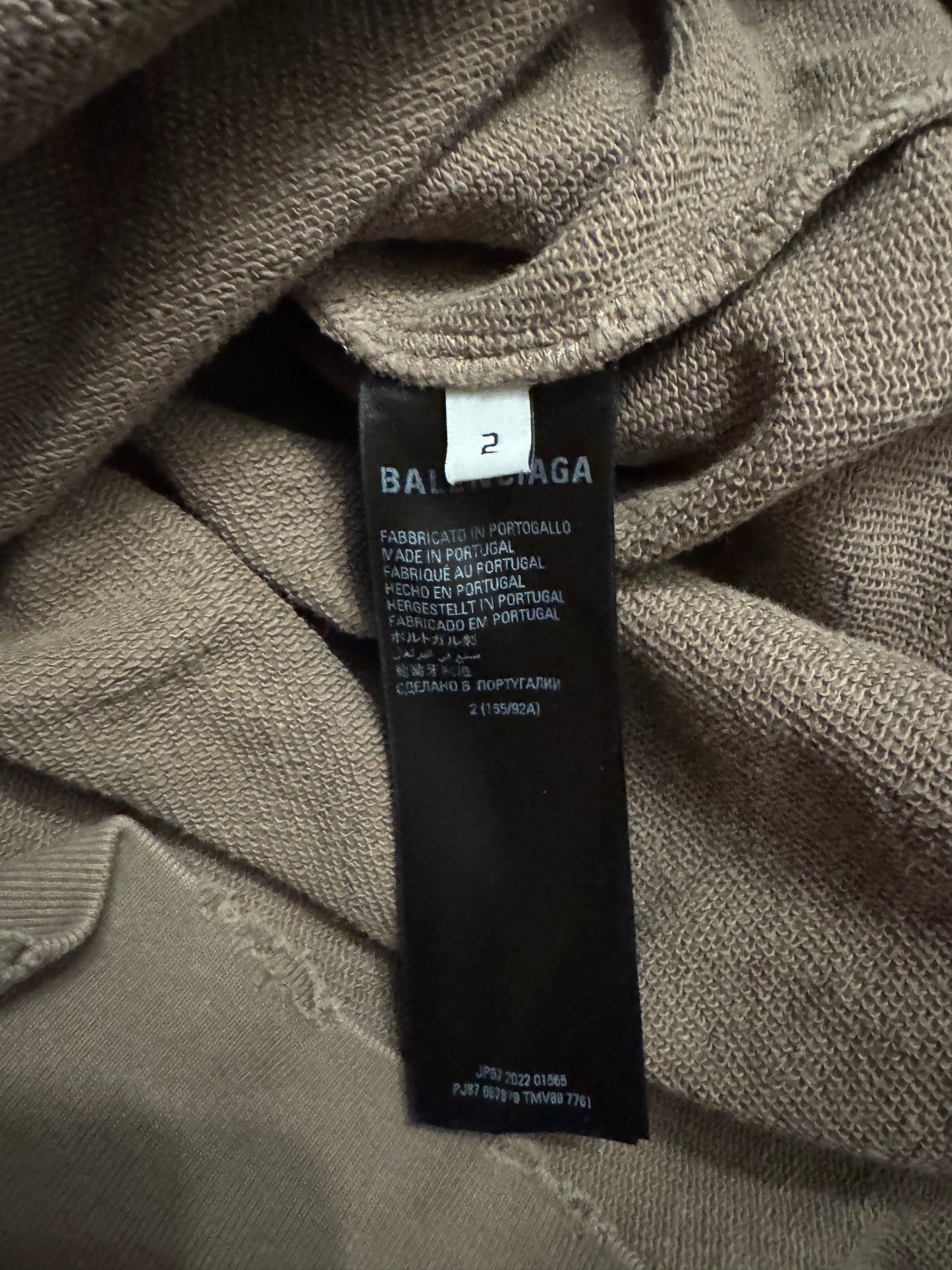 Balenciaga Metal Logo Distressed Hoodie