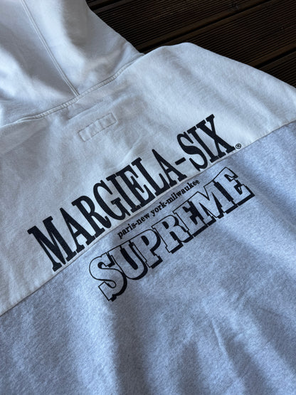 Supreme X MM6 Eagle Zip Up Hoodie White
