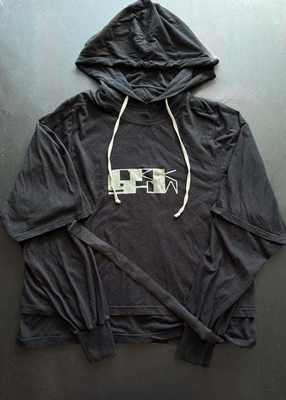 Rick Owens DRKSDD Layered hoodie