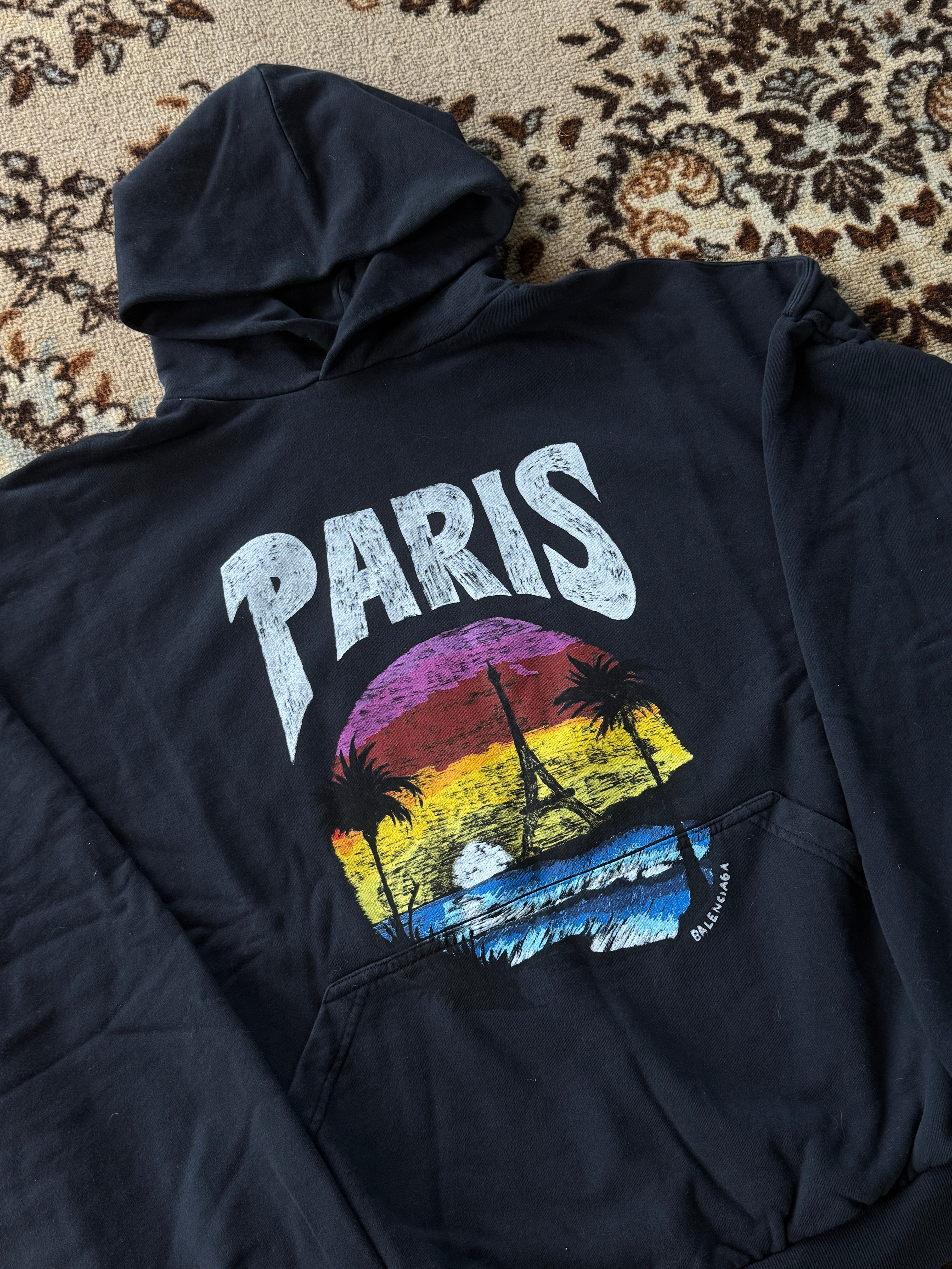 BALENCIAGA PARIS HOODIE パーカー(期間限定セール) Balenciaga Paris Tropical hoodie – Dasneakerbeast