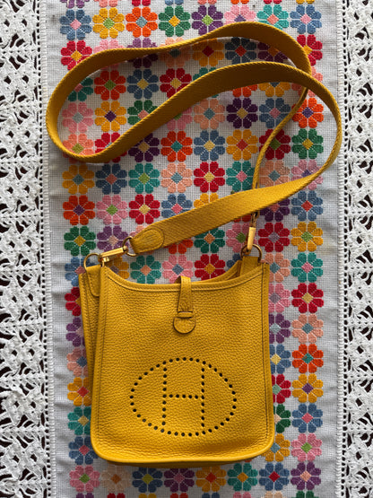 Hermès Mini Evelyne shoulder bag yellow