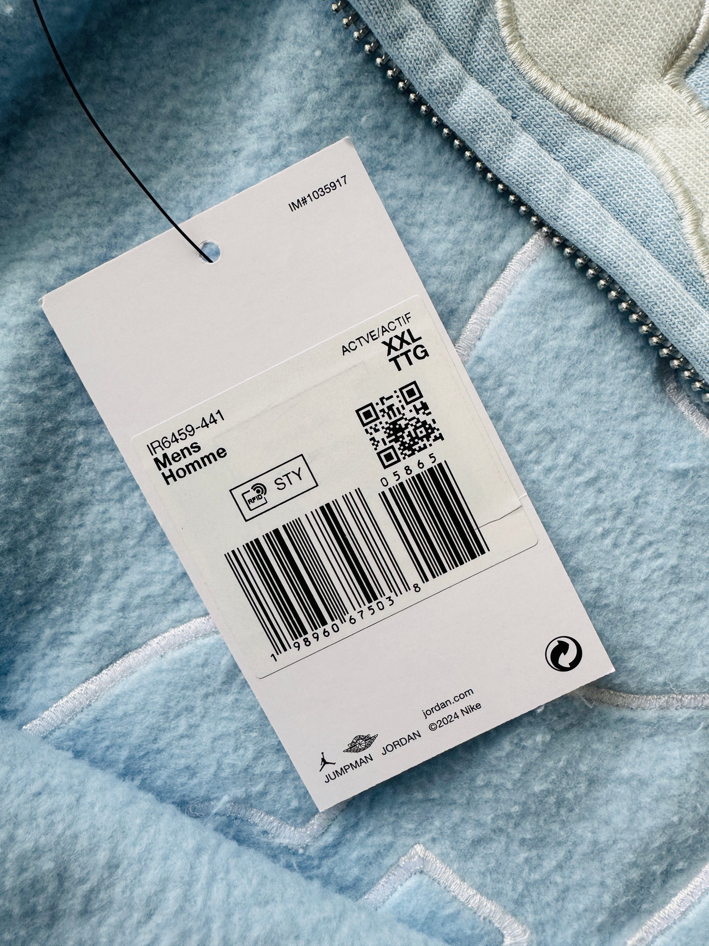 Supreme x Jordan Light Blue hoodie (SS26)