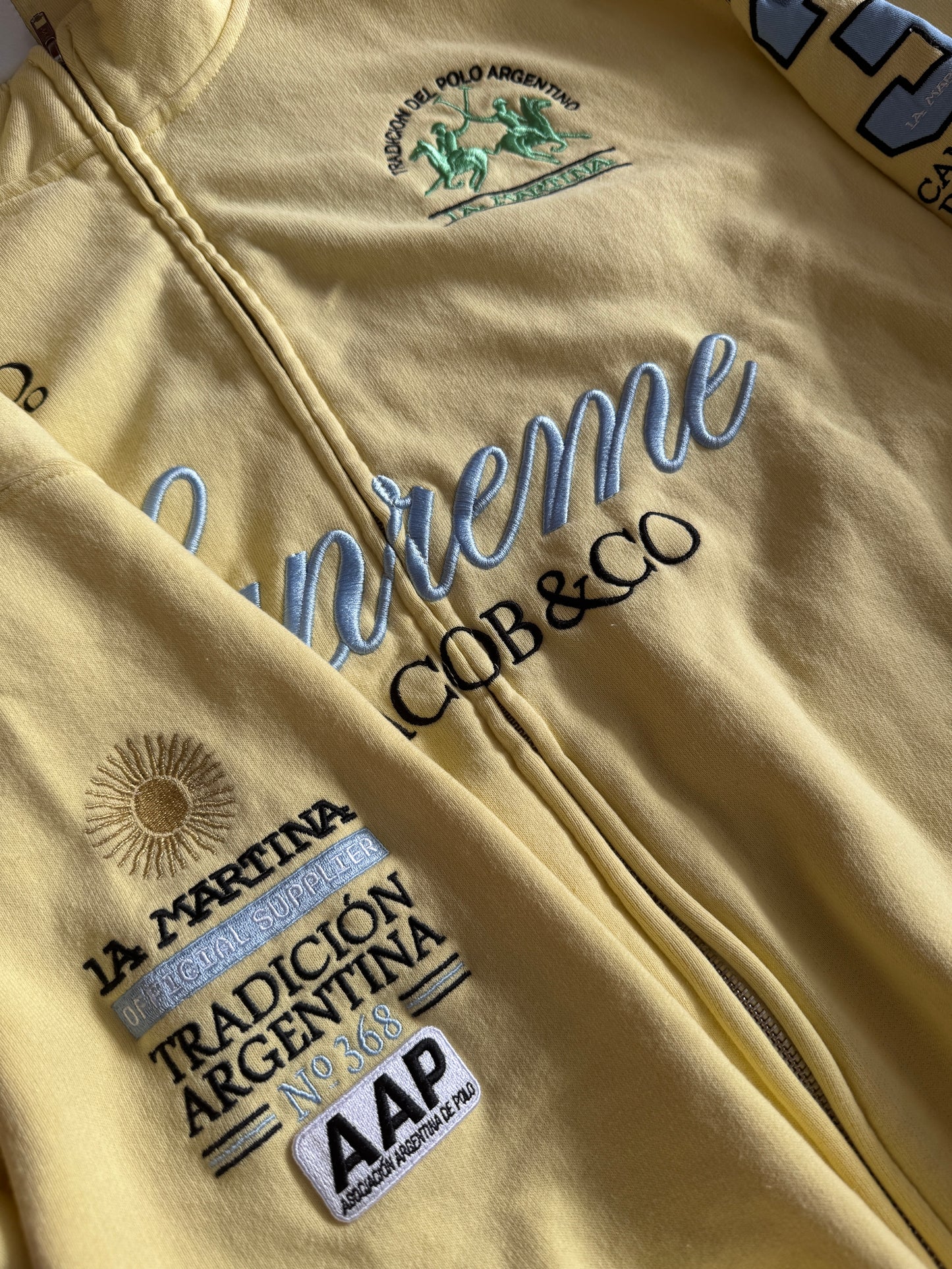 Supreme La Martina Zip up sweater Yellow