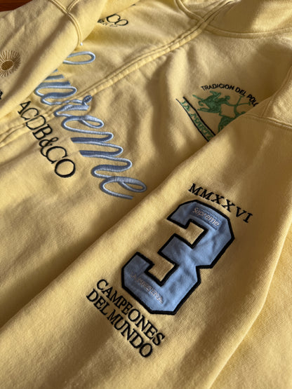 Supreme La Martina Zip up sweater Yellow