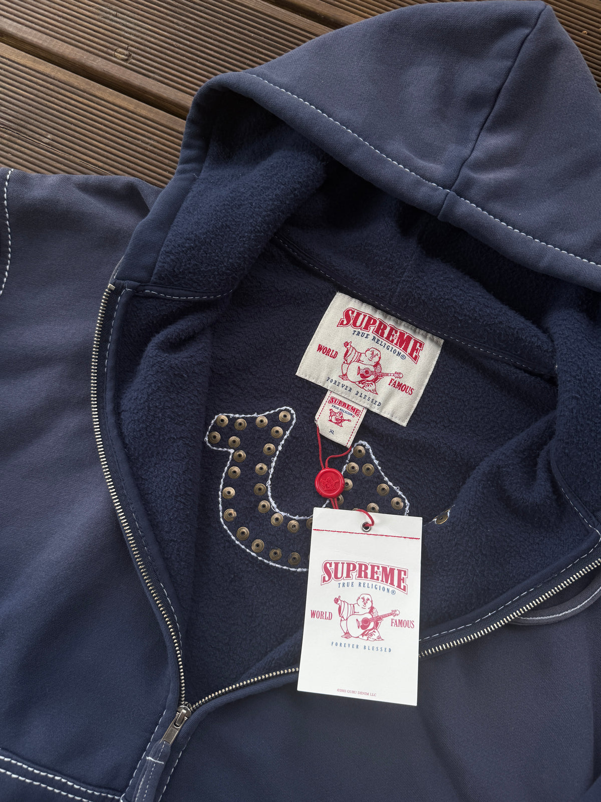 Supreme True Religion Zip Up Navy (FW25)