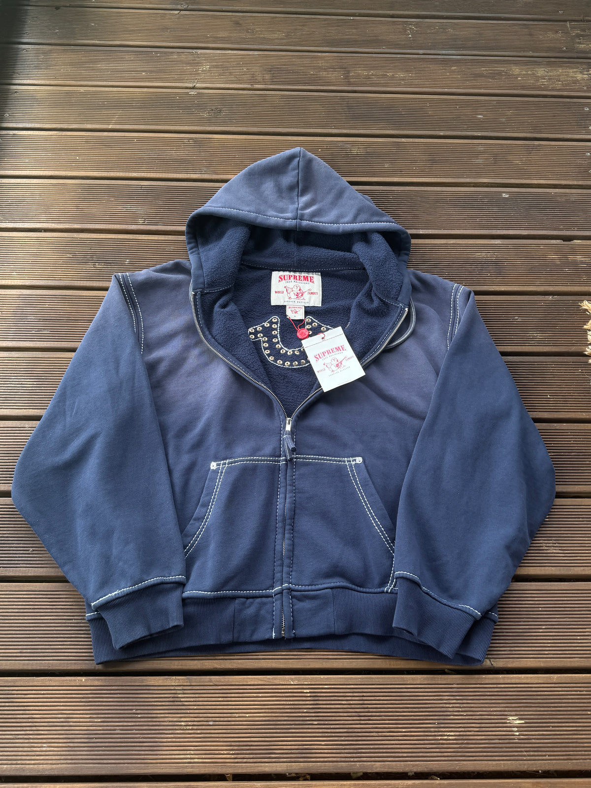 Supreme True Religion Zip Up Navy (FW25)