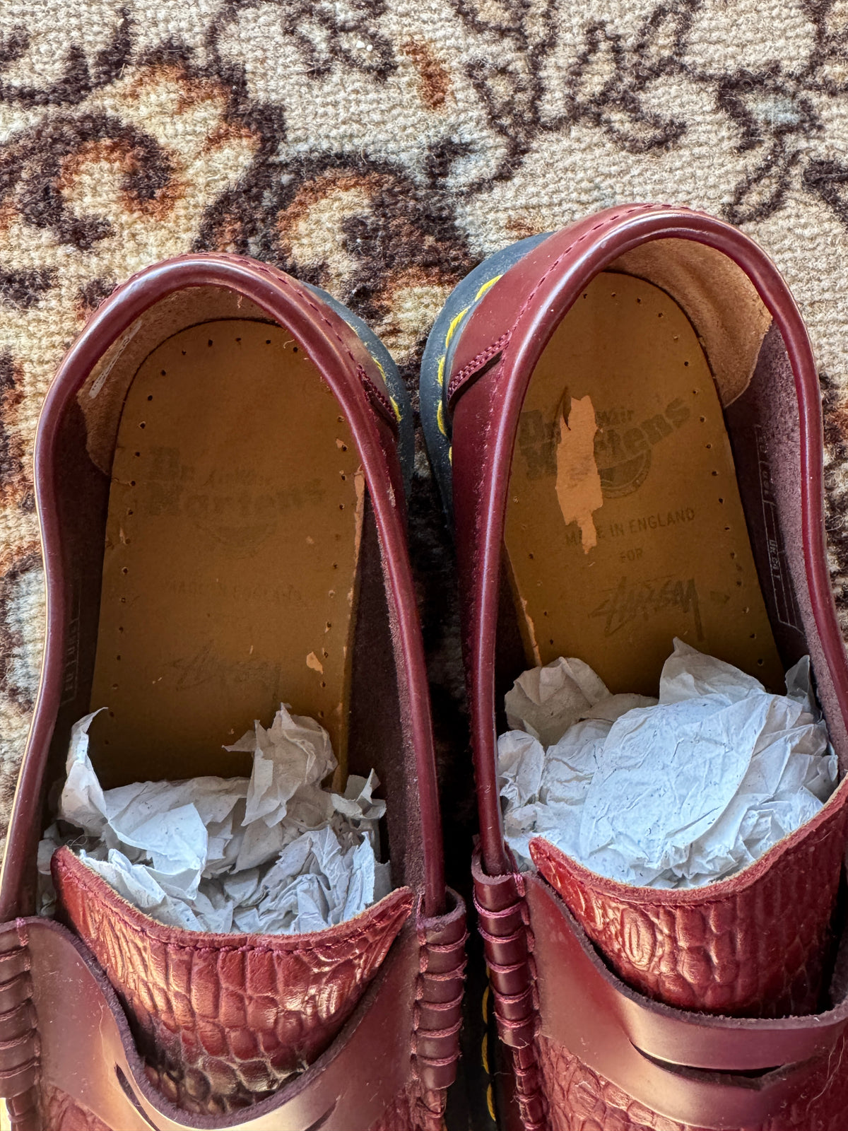 Dr.Martens x Stüssy loafers bordeaux