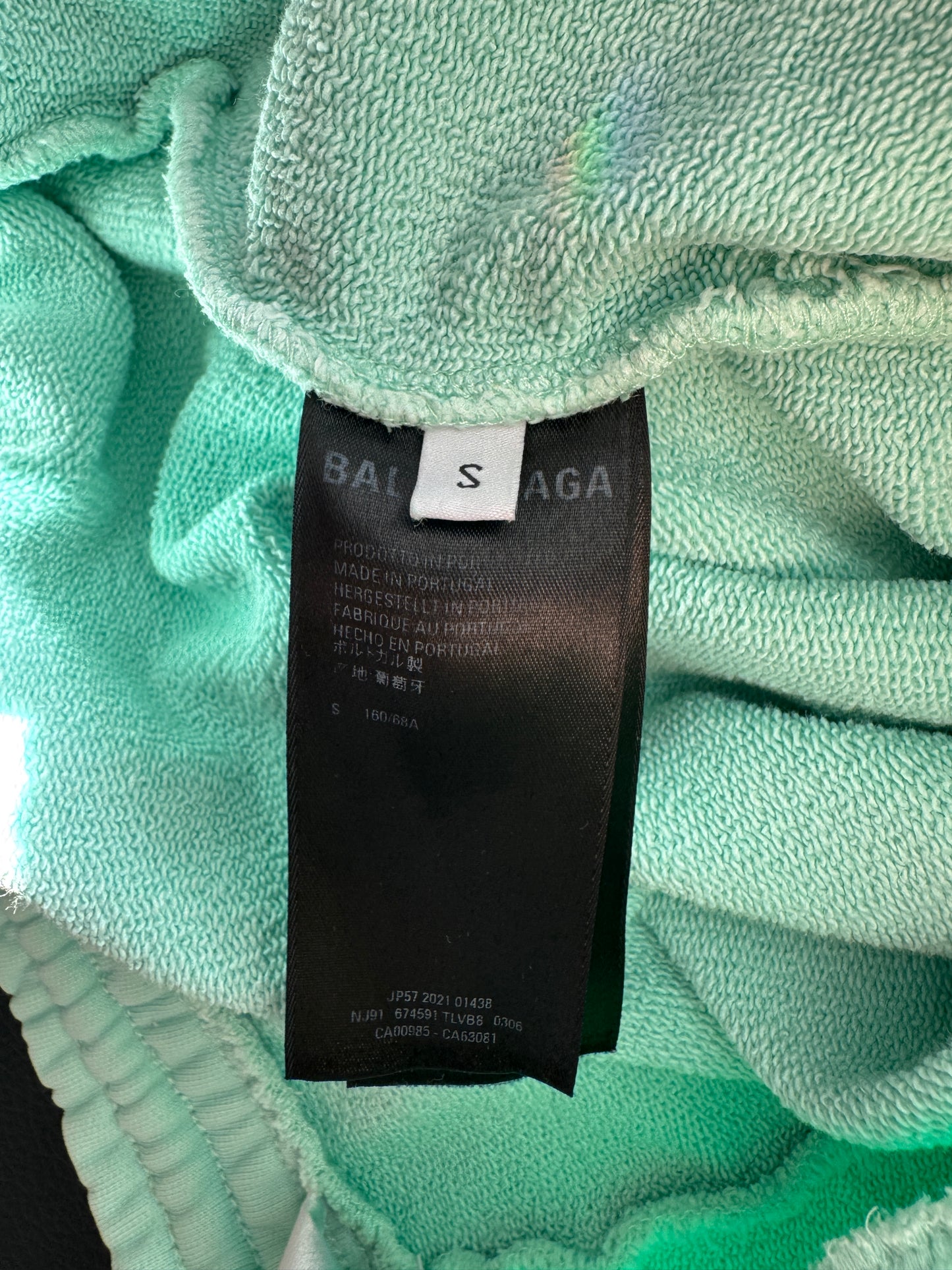 Balenciaga sweat shorts mint