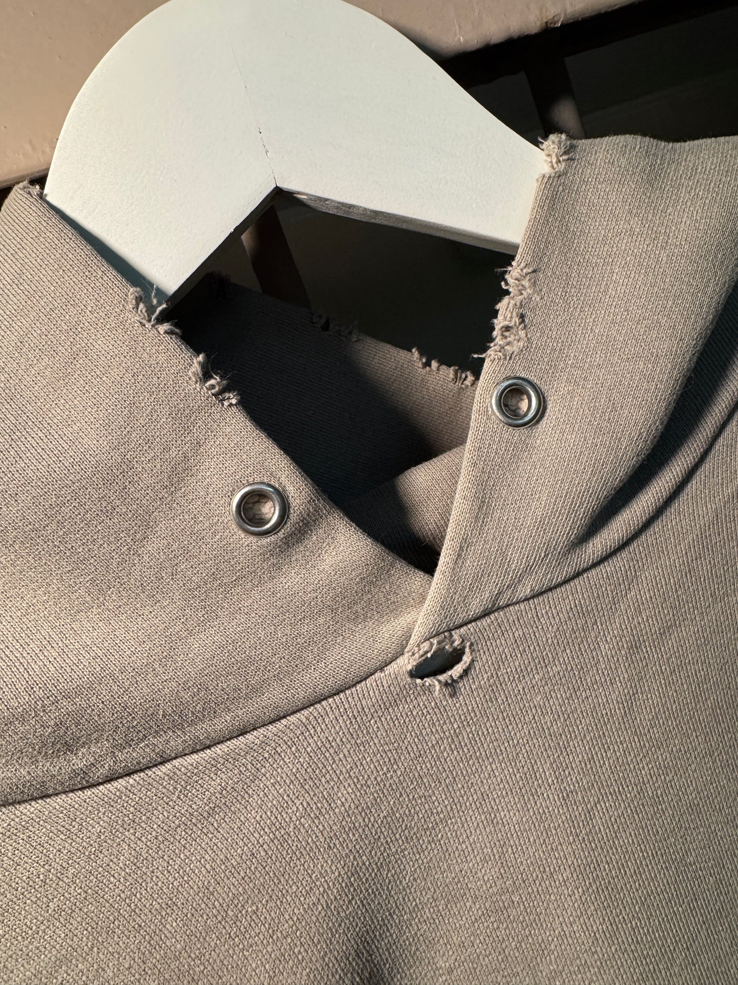 Balenciaga Blurry logo distressed hoodie