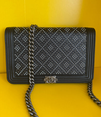 Chanel Crystal Studded Quilted Flap