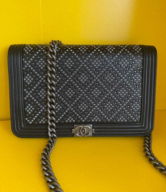 Chanel Crystal Studded Quilted Flap