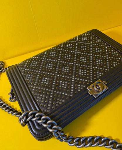 Chanel Crystal Studded Quilted Flap
