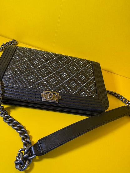 Chanel Crystal Studded Quilted Flap