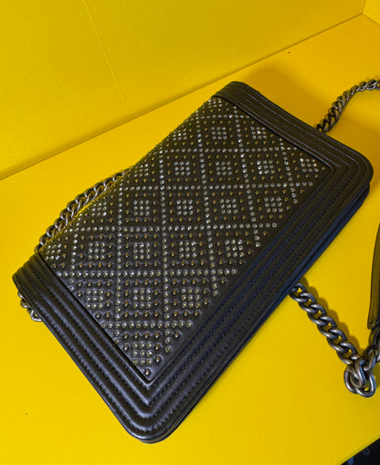 Chanel Crystal Studded Quilted Flap