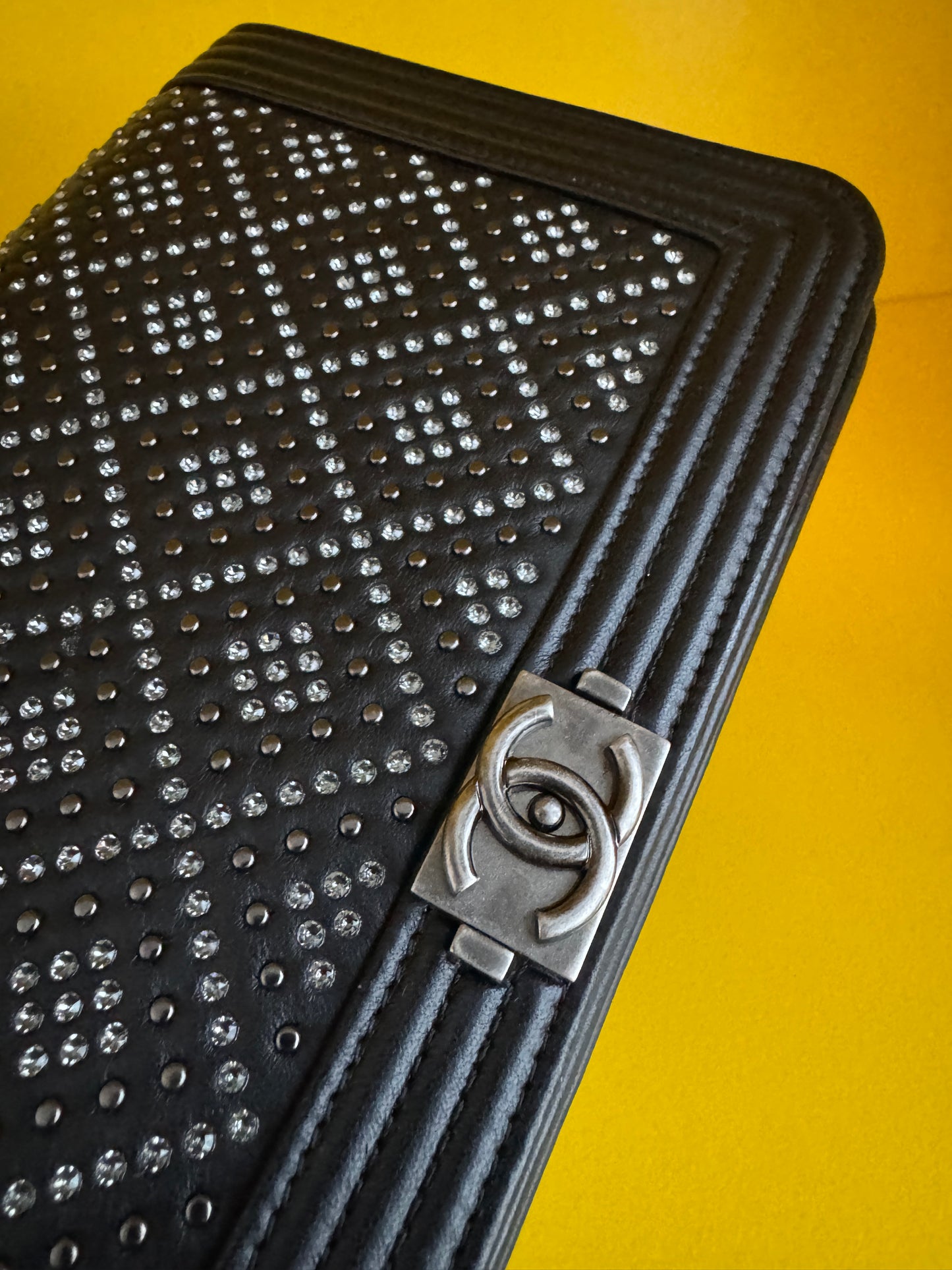 Chanel Crystal Studded Quilted Flap