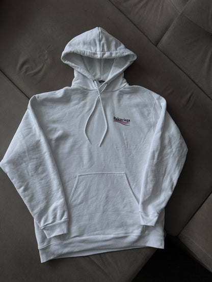 Balenciaga Political Campaig White hoodie
