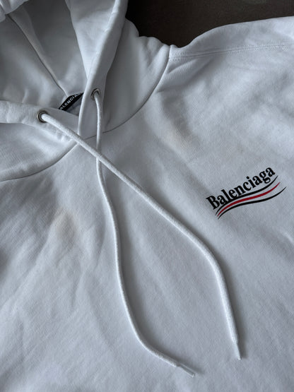 Balenciaga Political Campaig White hoodie