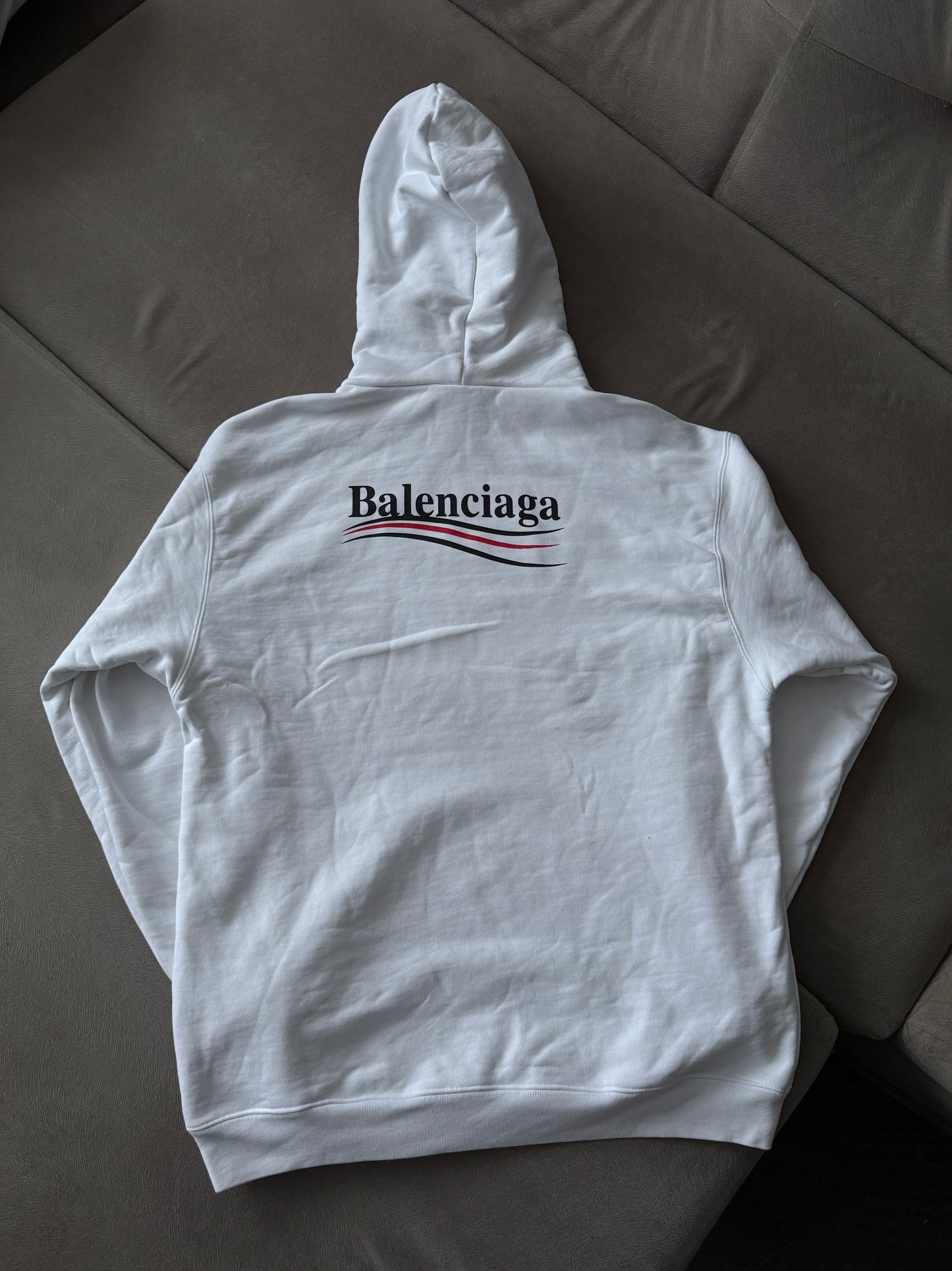 Balenciaga Political Campaig White hoodie