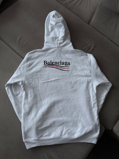 Balenciaga Political Campaig White hoodie