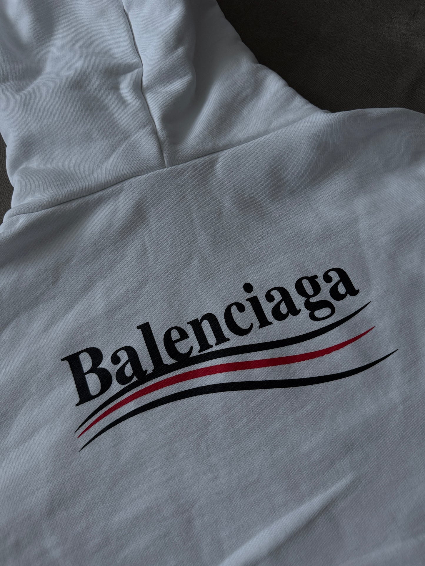 Balenciaga Political Campaig White hoodie