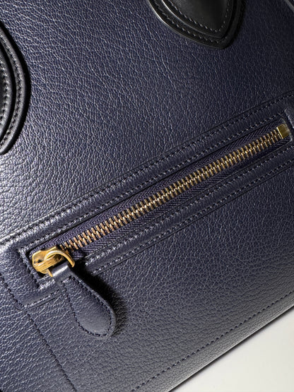 Celine Leather Luggage Tote bag Navy