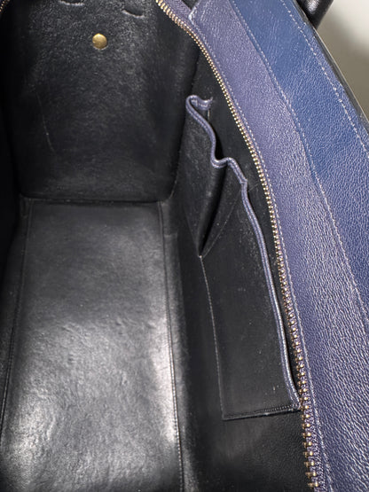 Celine Leather Luggage Tote bag Navy