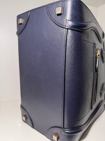 Celine Leather Luggage Tote bag Navy