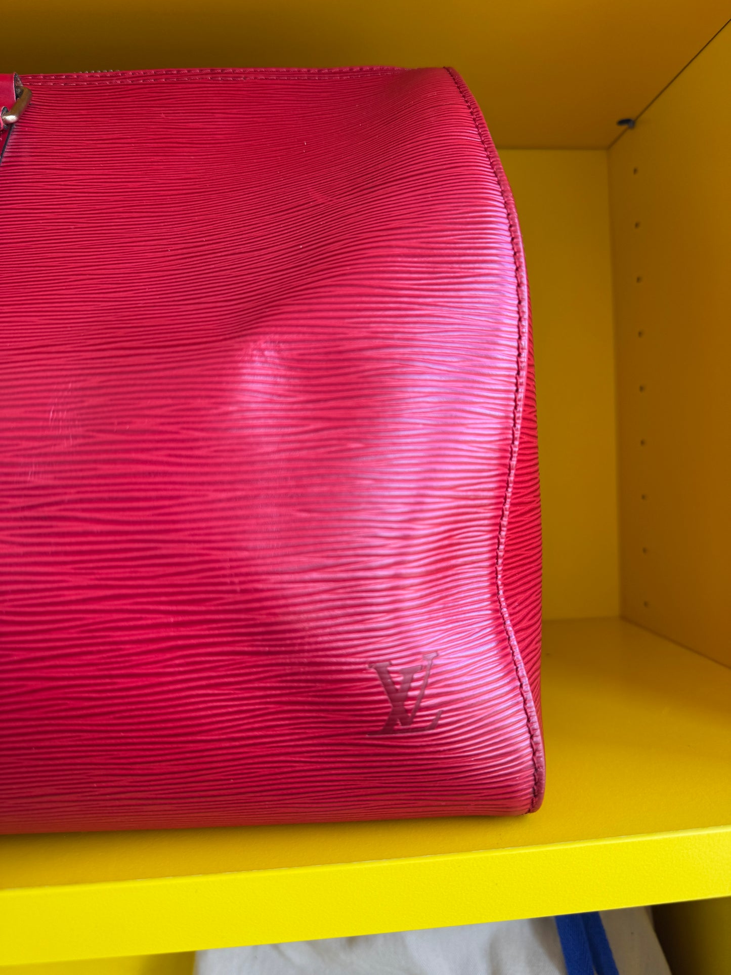 Louis Vuitton Red Epi Leather Keepall 45
