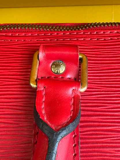 Louis Vuitton Red Epi Leather Keepall 45