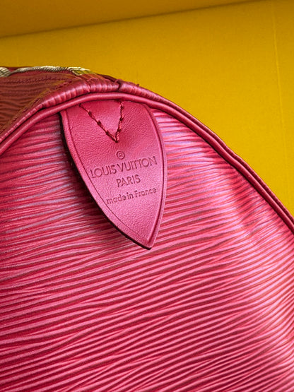 Louis Vuitton Red Epi Leather Keepall 45