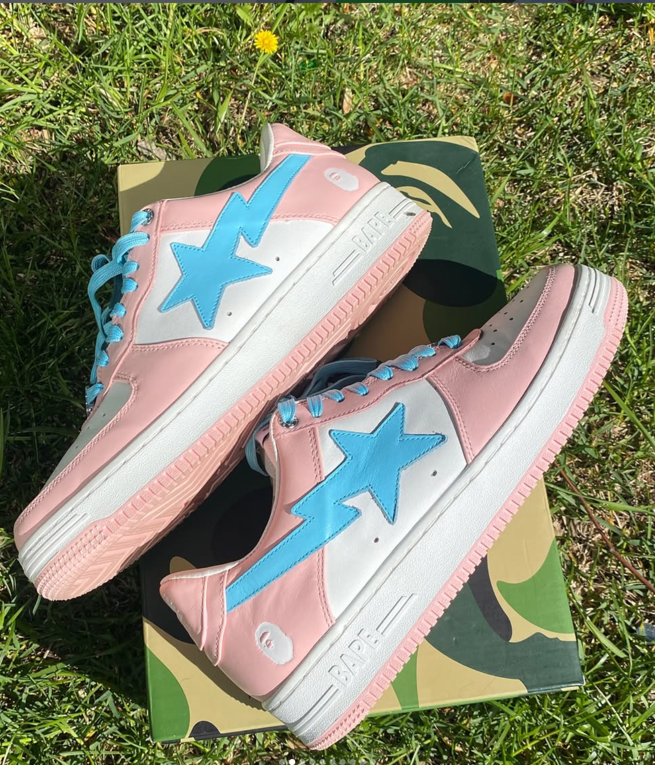 Bape Sta low Pastel pink