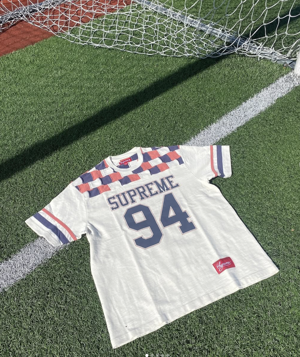Supreme Patchwork Yoke football top