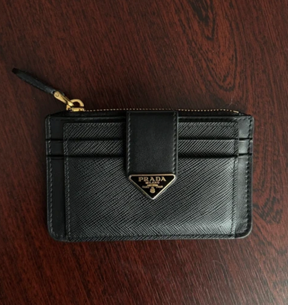 Prada Black Saffiano card holder