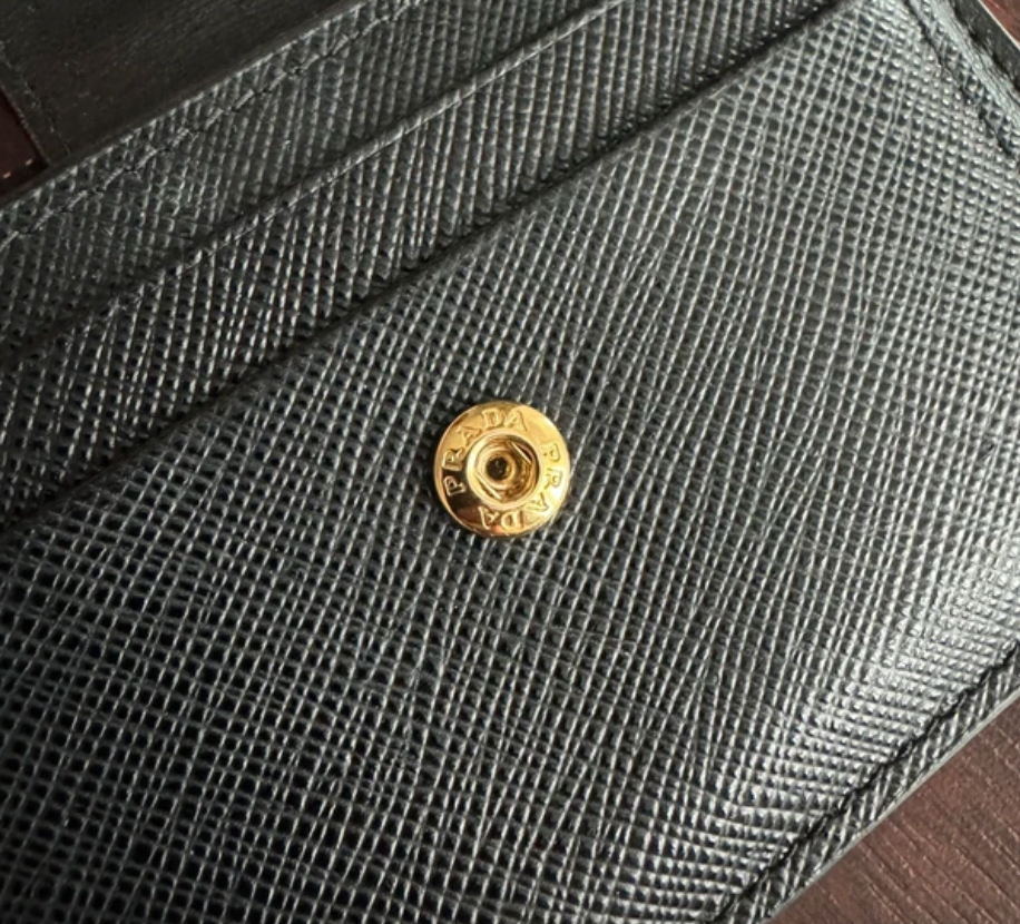 Prada Black Saffiano card holder