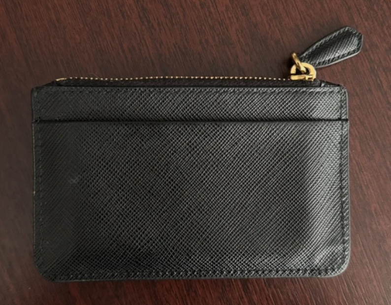 Prada Black Saffiano card holder