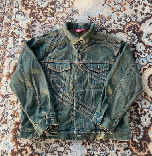 Supreme S logo denim trucker jacket