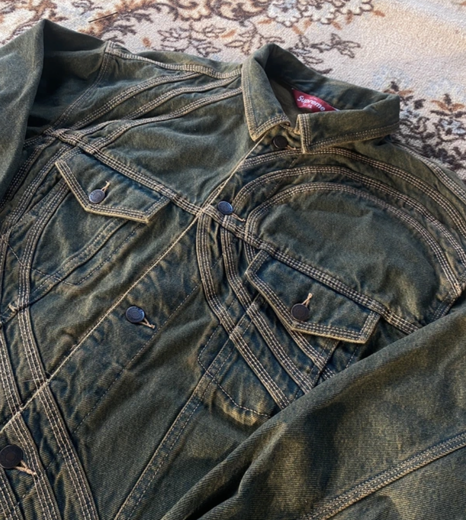 Supreme S logo denim trucker jacket