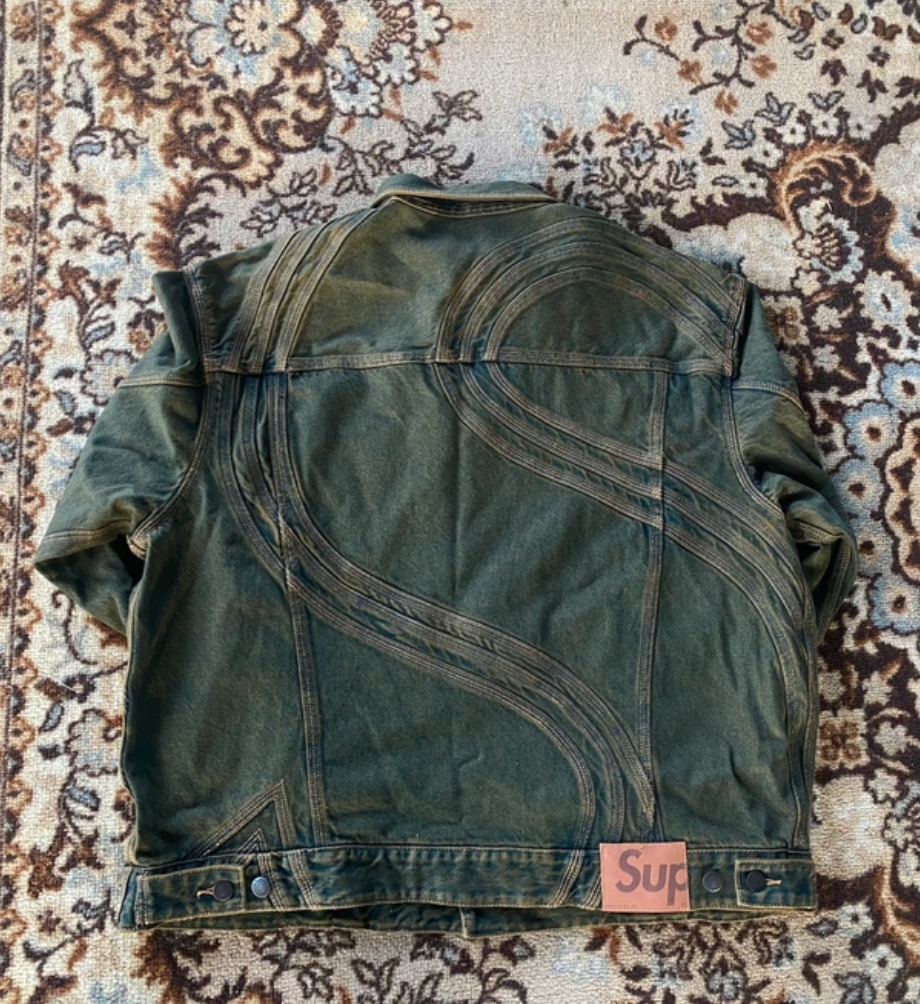 Supreme S logo denim trucker jacket