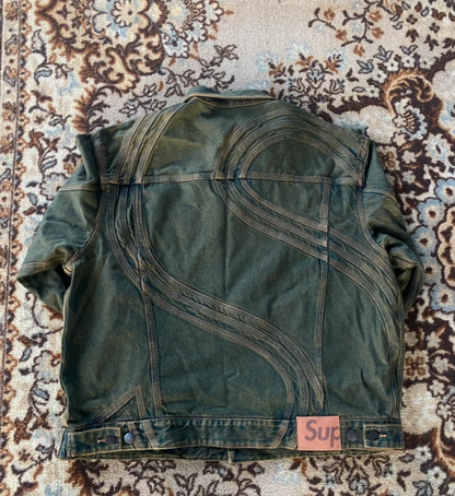 Supreme S logo denim trucker jacket