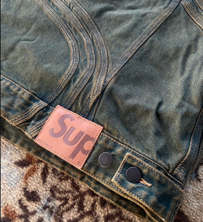 Supreme S logo denim trucker jacket