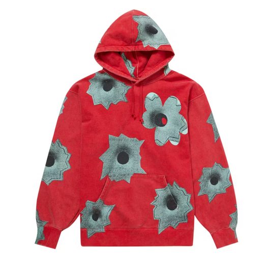Supreme Nate Lowman red hoodie