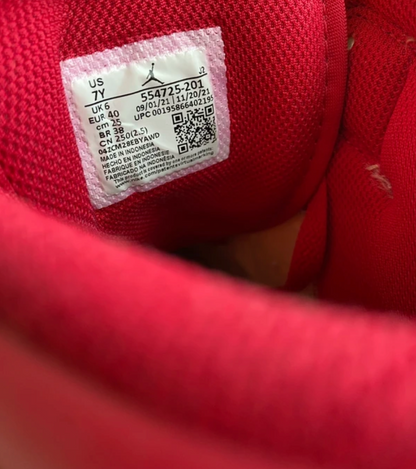 Jordan 1 mid light curry cardinal